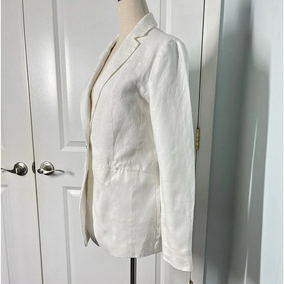 Pure Collection 100% linen white essential jacket size 2 - Picture 9 of 12